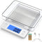 BOMATA 0.01g/1kg Upgraded Small Digital Scale, USB Rechargeable with Larger Display and Hold Function for Small Items