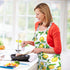 G2PLUS Thick Lemon Kitchen Apron with Pockets, Adjustable Cooking Apron for Baking, 30 x 25 inch