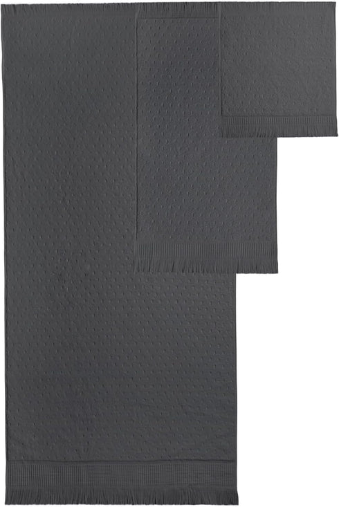 Set 6 (2 2 2 Set SOFE H&L | NADIAS Luxury Turkish Cotton Towel of Bath Towels Hand Towels Wash Cloths) Gray | Light