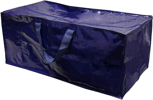 Earthwise X-Large Moving Bags Set of 4, Blue - W/Backpack Straps, Strong Handles & Zippers, Fold Flat Storage Totes