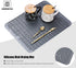Silicone Dish Drying Mat for Kitchen Counter, Eco-friendly Heat-resistant Dish Drainer Mat, Easy Clean (12" x 12",