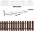 Woohome 35 Inch Miniature Fairy Garden Fence, 4 PCS DIY Wood Picket Fence Ornament for Garden
