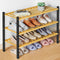 Smiry Bamboo Shoe Rack for Closet, 3 Tier Wooden Stackable Shoe Organizer,