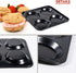 Muffin Top Pan Non Stick 4 Cavity Baking Moon Pie Whoopie Pie, 4 Inch Yorkshire Pudding Pan Hamburger Bun Pan Cake Baking Tray Egg Sandwich Mold Maker Mold for Oven, Air Fryer
