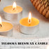 4-5 Pack 36 Natural Beeswax Tea Candles in Metal Aluminum Cup - Organic Mini Beeswax Candle Natural Scent Smokeless