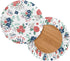gearider 2 Bar Stool Chair Cover, Red & Blue Floral Printed Super Comfy & Washable Round Stool Bench Cushion Slipcover
