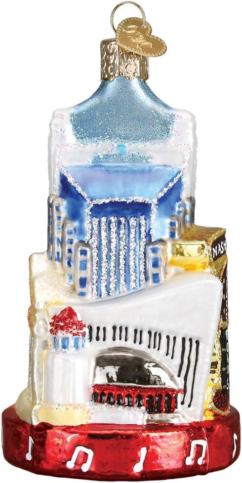 Old World Christmas Cities, Places and Landmarks Glass Blown Ornaments for Christmas Tree, Nashville