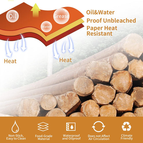Air Fryer Disposable Paper Liner, 100PCS Food Grade Parchment Liners for Ninja Foodi Dual Air Fryer