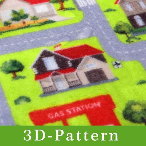 LUXLOOM 3x5 Kids Rug City Play Mat Non Slip Exercise Baby Fun Rug Carpet for Kids Toddler City Traffic Road Map