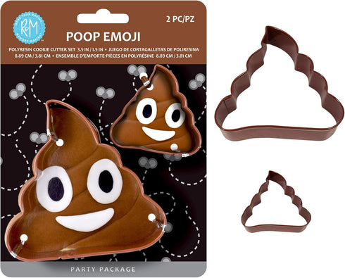 R&M Poop Cookie Cutter, 2 Piece Gift Set, 3.5" Standard and 2" Mini