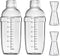 4 pcs Clear Cocktail Shaker Set, 2 pcs Plastic Bar Shaker with 2 pcs Plastic Double Measuring Jigger