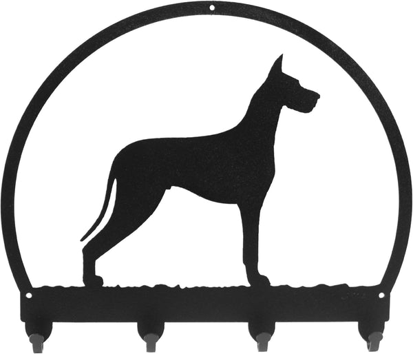 SWEN Products Great Dane Metal Key Chain Hanger - Leash Holder
