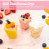 180 Pack 5Oz Gold Glitter Dessert Cups with Lids and Spoons Plastic Square Yogurt Parfait Appetier Cups for Party