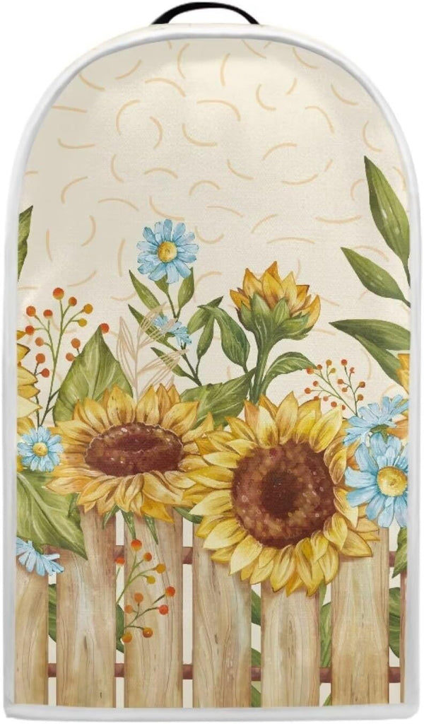 Wood Sunflower Blender Dust Cover, Anti Fingerprint Polyester Dust Proof Cover for Stand Mixer or Coffee Maker
