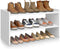 VASAGLE Shoe Rack for Closet, Stackable Shoe Organizer Shelf for Entryway, 2