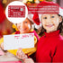Letter Envelope to Santa Claus, 10pcs Christmas Candy Bag Tree Ornament Embroidery (Red)