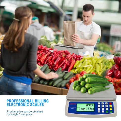 Large Digital Kitchen Scale 30KG, 66LB Commercial Food Scale for Baking, Stainless Steel with LCD Display
