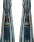 Wonderful Curtain Holdbacks Tiebacks - Set of 2 Light Blue Braided Buckle Fastener Accessories for Drapery
