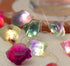 6.5 20 Nature Colorful Fluorite String Lights FT LED String Lights for Bedroom USB/Battery Operated Sea Glass Crystal