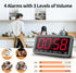 7.8 3 4 3 Countdown Count VOCOO Digital Kitchen Timer with Extra Large Display, Magnetic LED with Brightness, Alarms