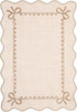 2x3 GarveeHome Scalloped Bow Rug for Kitchen Floor, Solid Beige Rug for Dorm, Washable Entryway Rugs Soft Low Pile Non