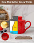 Mavolico Countertop, Butter Dish with Lid, French Ceramic Butter Crock with Water Line for Keeps Butter Spreadable