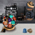 Large Capacity Black Wire Coffee Pod Holders for Counter, K Cup Storage Organizer with Wooden Base, Coffee Bar