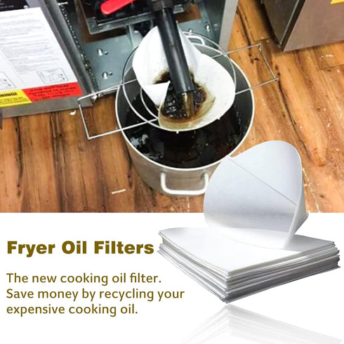 30 Pack 10" Deep Fryer Oil Filters, Non Woven Cooking Oil Strainer, Premium Maple Syrup Filter Set for Restaurants