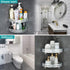 Hoomtaook Corner Caddy Bathroom Shower Shelf, Wall Mounted, No Drilling, 2 Tier Storage Shelves