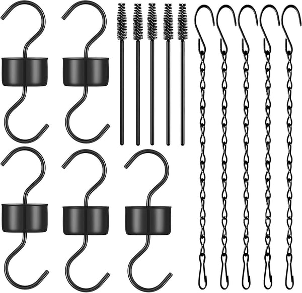 Yenmoz Metal Ant Moat Hooks, 5 Sets Feeder Hanging Chains and Brushes for Hummingbird Feeders