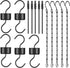 Yenmoz Metal Ant Moat Hooks, 5 Sets Feeder Hanging Chains and Brushes for Hummingbird Feeders