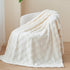 NEWCOSPLAY Super Soft Throw Blanket, Ivory Premium Silky Flannel Fleece, 3D Checkered Lightweight Bed Blanket All