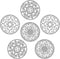 Silicone Trivets for Hot Dishes, Heat Resistant Mat for Kitchen Counter, Round Silicone Mat Set of 6 Gray