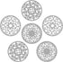 Silicone Trivets for Hot Dishes, Heat Resistant Mat for Kitchen Counter, Round Silicone Mat Set of 6 Gray