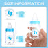 144 5.5 oz, Set 144 500 Blue Mini Baby Bottles for Baby Shower Favors - Plastic, Vented, Standard Bottle,