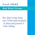 Levinsohn Fresh Ideas Bed Sheet Straps - For All Fitted Sheet Sizes, 4-Pack, White