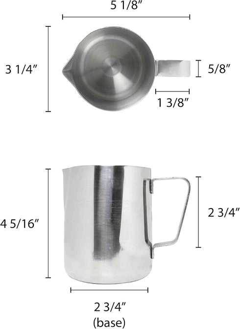 Thunder Group SLME012 Milk Pitcher without Ice Guard, 12-Ounce