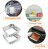 TeamFar Set of 2, 6 Inch Square Cake Pan, Stainless Steel Baking Pan for Lasagna Cake Brownie, Heavy Duty & Dishwasher