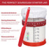 SAGOOITS 34oz Set 6 Sourdough Starter Kit, Large Capacity Glass Sourdough Starter Jar, Reusable Starter of Sourdough