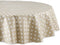 DII Vinyl Tabletop Collection Flannel Backed Polka Dot Tablecloth - 70" Round, Natural