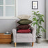 Jeanerlor Cotton Linen Decorative Throw Pillow Case Cushion Cover, 12"x20" (30 x 50cm), 2 Pcs, Olive Green with Twin