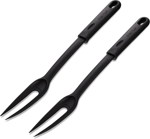 Nylon Fork with Plastic Handle, Heat Resistant, Ideal for Non-Stick Pots and Pans (Pack of 2) - By Ram Pro
