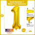 Lovoir 40 Inch Large Gold Number 1 Balloon, Jumbo Mylar Foil Helium Balloon for Birthday Party Decorations