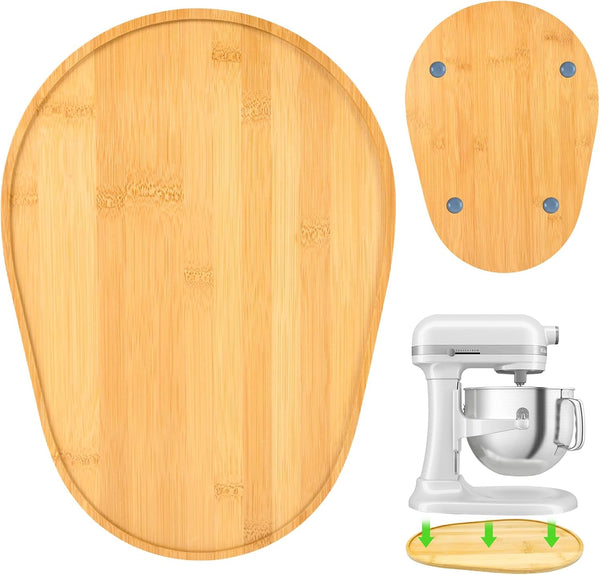 Bamboo Mixer Slider for Kitchenaid 6/7/8 Quart Bowl-Lift Stand Mixer, KN256WW Kitchen Attachment Sliding Mat