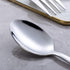 Stainless Steel Serving Spoon Set, 3 Large and 3 Slotted Spoons, 9.5-Inch Catering Set