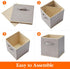 Lifewit 12 Packs Storage Cubes, 11 Inch Foldable Decorative Fabric Bins for Organizing Home with Handles, Light Gray