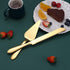 Cake Cutting Set for Wedding, Elegant Knife and Server with Stainless Steel Rounded Edges, Gold Gift Set of 2