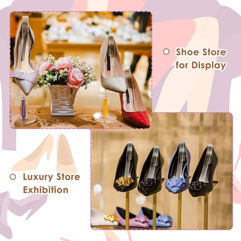Patelai 20 Pcs Acrylic Sandal Shoe Display Store Retail Display Rack Shoe Stand Support Shaper Forms Inserts Home Bulk