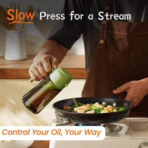 16oz/470ml TrendPlain - Original Olive Oil Dispenser Bottle for Kitchen Gadgets and Air Fryer Accessories - Olive Oil