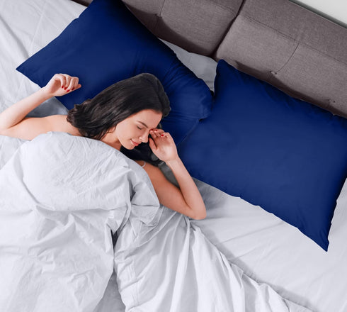 Utopia Bedding Waterproof Pillow Protector Zippered (2 Pack), Standard Royal Blue Pillow Encasement 20 x 26 Inches